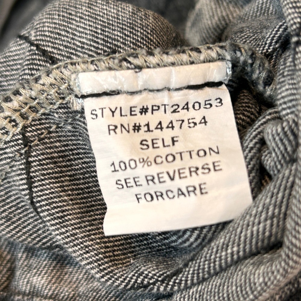 Davi & Dani Quilted Denim Shacket Acid Wash‎ Black Grey Button Down 2XL FLAW - Picture 5 of 10
